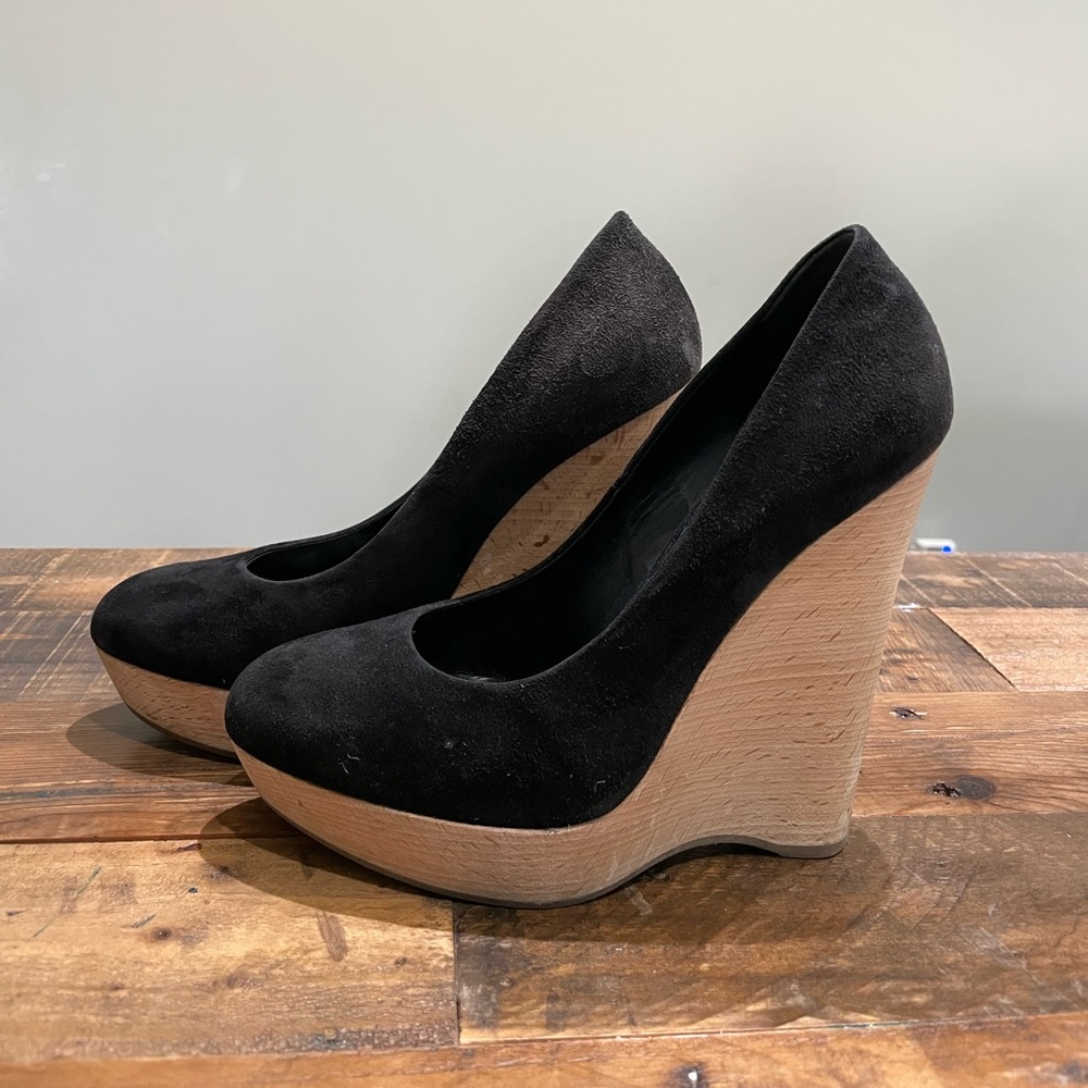 YSL platform wedge